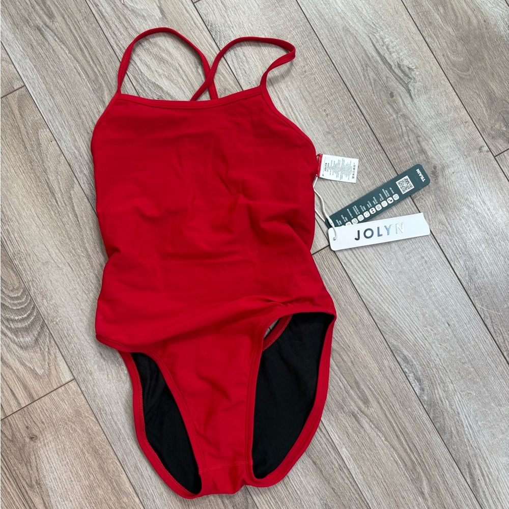 Jolyn Brandon 2 One-Piece Swimsuit with Cross Back Straps size 28 NWT